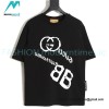 Gucci - Balenciaga Double G-B Print Short Sleeve T-shirt